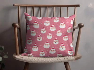 Pink Santa Claus Seamless Pattern Digital, Festive Christmas Repeat File, Holiday Surface Design, Scrapbooking Paper, Fabric Print - Moore and Mountain