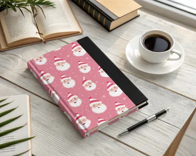 Pink Santa Claus Seamless Pattern Digital, Festive Christmas Repeat File, Holiday Surface Design, Scrapbooking Paper, Fabric Print - Moore and Mountain