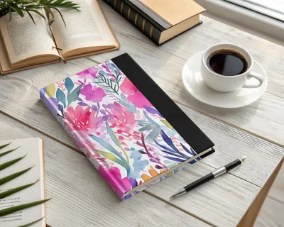 Pink Vibrant Watercolor Floral Pattern Design With Colorful Flowers Digital - Moore and Mountain
