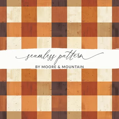 Plaid Digital Paper, Brown Tan Pattern, Check Seamless Design, Printable Background, Scrapbook Digital Texture, Commercial Use Digital
