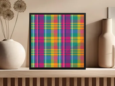 Plaid Digital Paper, Colorful Tartan, Seamless Pattern, Scrapbook Paper, Fabric Design, Digital Download, Commercial Use - Moore and Mountain