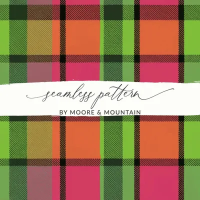 Plaid Digital Paper, Seamless Pattern, Colorful Tartan Texture, Scrapbook Paper, Digital Background, Fabric Design, Digital Product
