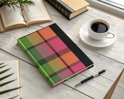 Plaid Digital Paper, Seamless Tartan Pattern, Scrapbook Paper, Fabric Design, Commercial Use, Green Pink Orange, Digital Downloads - Moore and Mountain