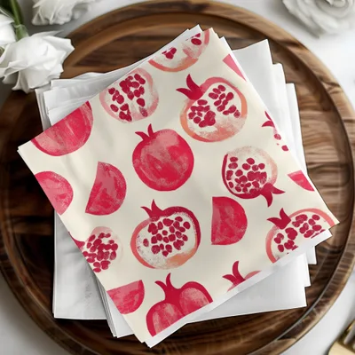 Pomegranate Seamless Pattern Digital Paper, Fruit Print, Kitchen Decor, Summer Vibes, Fabric Design, Scrapbooking, Digital Download - Moore and Mountain