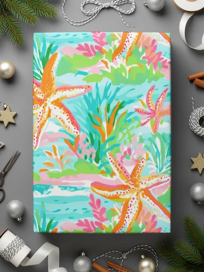 Vibrant Tropical Underwater Scene Wrapping Paper
