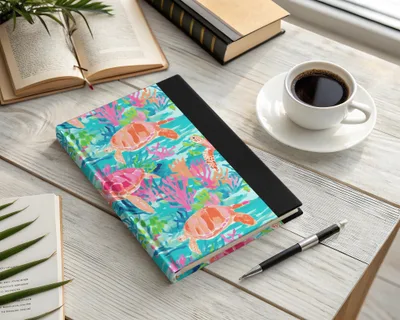 Colorful Underwater Theme Notebook for Sea Turtle Lovers