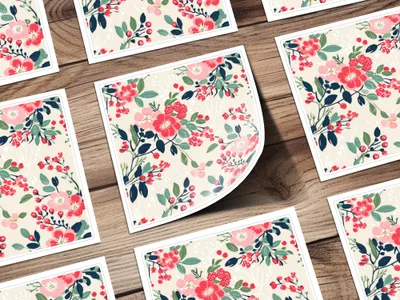 Vibrant Floral Design Botanical Print Art Poster
