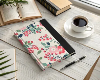 Floral Pattern Hardcover Journal for Daily Writing Needs