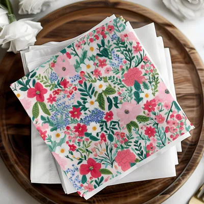Colorful Floral Patterned Decorative Napkins product
