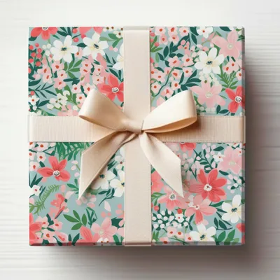 Elegant Floral Gift Box with Bow for All Occasions