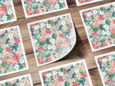 Vibrant Floral Pattern Design Sheet Collection