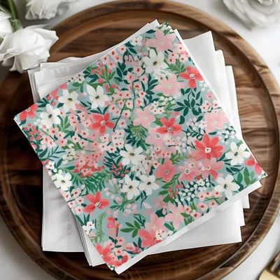 Colorful Floral Print Napkins for Table Decor