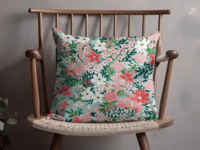 Beautiful Floral Design Decorative Throw Pillow
