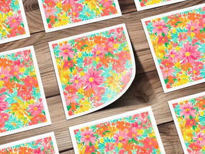Bright Colorful Floral Pattern Prints for Summer Decor