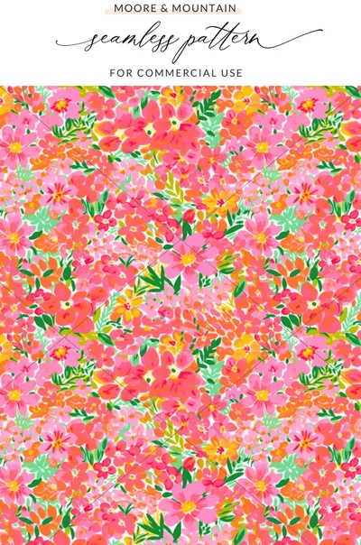 Floral Seamless Pattern for Commercial Use Design