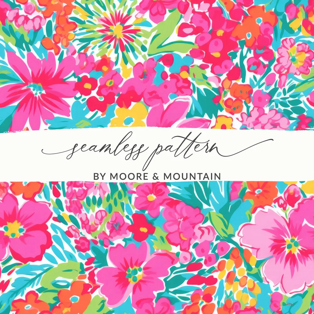 Vibrant Floral Seamless Pattern by Moore and Mountain
