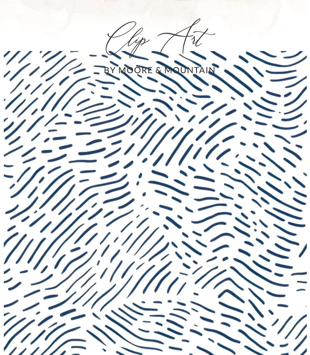Navy blue abstract line art pattern on a white background.