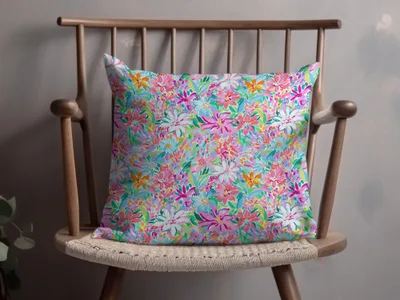 Vibrant Floral Decorative Cushion Cover for Home Decor