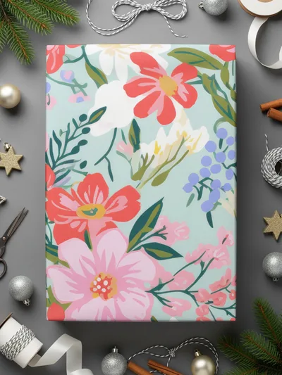 Floral Pattern Gift Wrap Perfect for Any Celebration