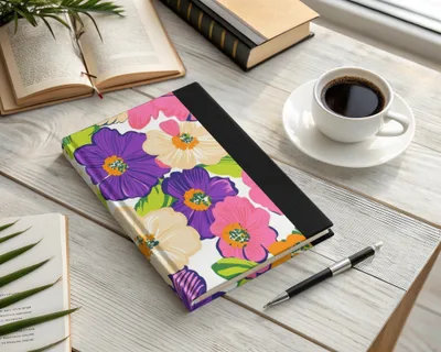 Preppy Pink Floral Digital Paper, 60s Floral Pattern, Retro Flower Background, Seamless Flower Pattern, Purple Flower Digital Download - Moore and Mountain