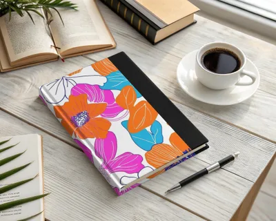 Preppy Pink Orange 60s Floral Pattern, Groovy Floral Background, Seamless Retro Flowers Digital Print, Trendy Floral Art Download - Moore and Mountain