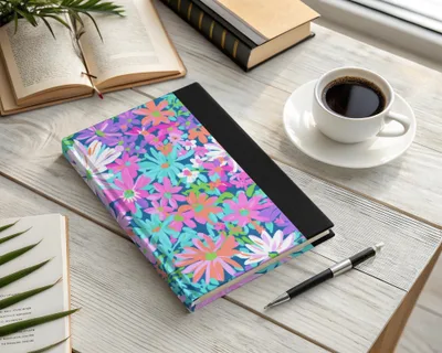 Preppy Purple Bold Floral Pattern with Bright Colors Digital - Moore and Mountain