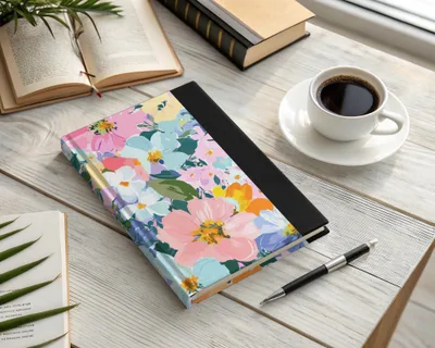 Preppy Spring Abstract Gouache Acrylic Artistic Floral Swirl in Pastels Digital Download Pattern - Moore and Mountain