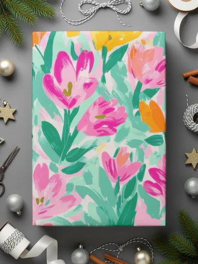 Preppy Tulips Seamless Playful Pastel Floral Blooms Seamless Pattern Abstract - Moore and Mountain