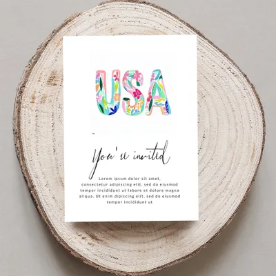 Preppy USA Painterly SVG, Gouache Floral PNG, Vibrant Watercolor Clipart, Artistic Rainbow Illustration, Trendy Digital Download, Colorful