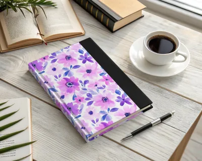 Purple Watercolor Floral Pattern Seamless Vibrants Painted Floral Purple Pattern - Moore and Mountain