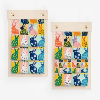 Colorful Bunny Art Wall Hanging for Home Decor