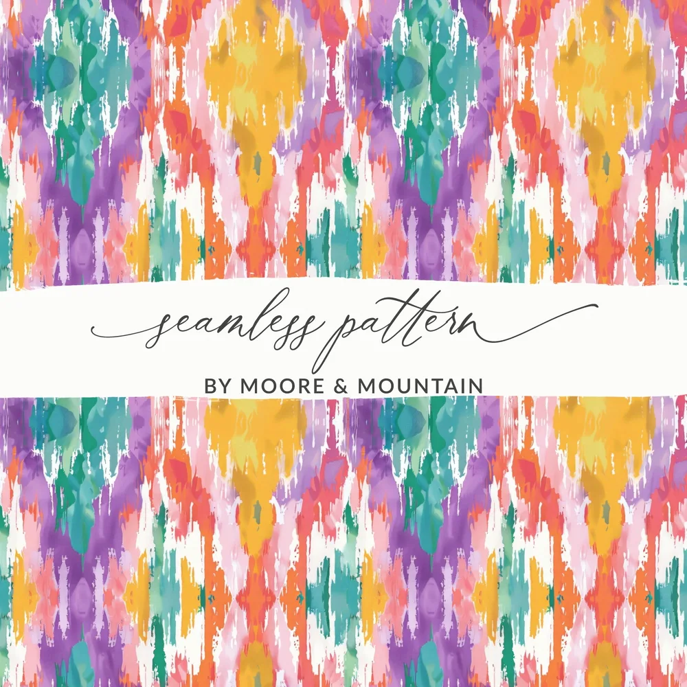 Vibrant Ikat Abstract Seamless Pattern for Various Uses