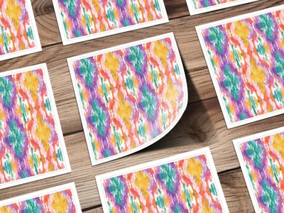 Vibrant Multicolor Abstract Pattern Art Print Product
