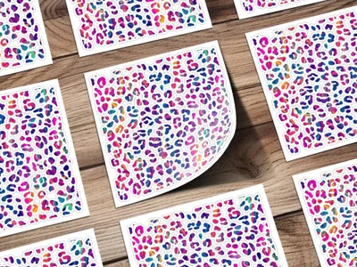 Rainbow Leopard Print Digital Paper, Seamless Animal Print Pattern, Bright Colorful Background, Digital Fabric Design Download - Moore and Mountain