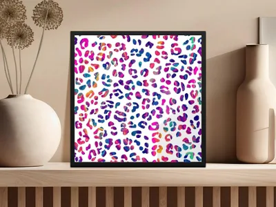 Rainbow Leopard Print Digital Paper, Seamless Animal Print Pattern, Bright Colorful Background, Digital Fabric Design Download - Moore and Mountain