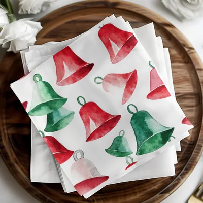 Red and Green Christmas Watercolor Seamless Pattern Print - Moore and Mountain