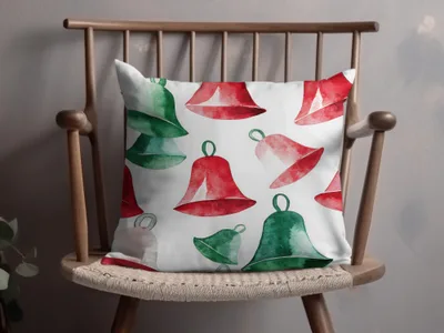 Red and Green Christmas Watercolor Seamless Pattern Print - Moore and Mountain