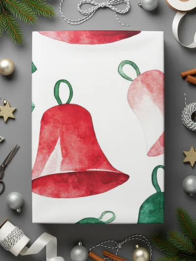 Red and Green Christmas Watercolor Seamless Pattern Print - Moore and Mountain
