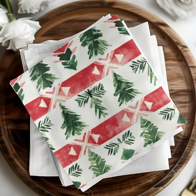 Red and Green Nordic Seamless Background - Moore and Mountain