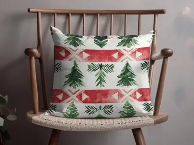 Red and Green Nordic Seamless Background - Moore and Mountain