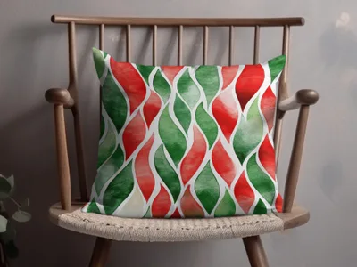 Red and Green Seamless Abstract Pattern Christmas Watercolor Digital - Moore and Mountain