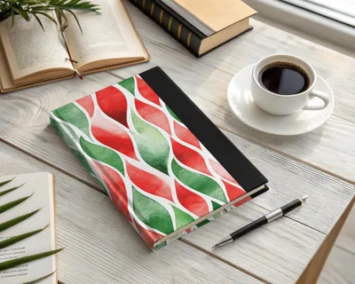 Red and Green Seamless Abstract Pattern Christmas Watercolor Digital - Moore and Mountain
