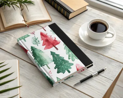 Red and Green Seamless Pattern Christmas Watercolor Digital - Moore and Mountain