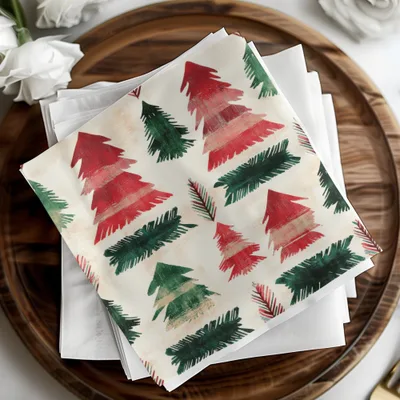 Red and Green Seamless Scandinavian Pattern Christmas Watercolor Digital - Moore and Mountain