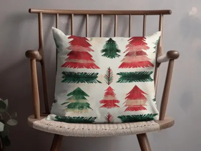 Red and Green Seamless Scandinavian Pattern Christmas Watercolor Digital - Moore and Mountain