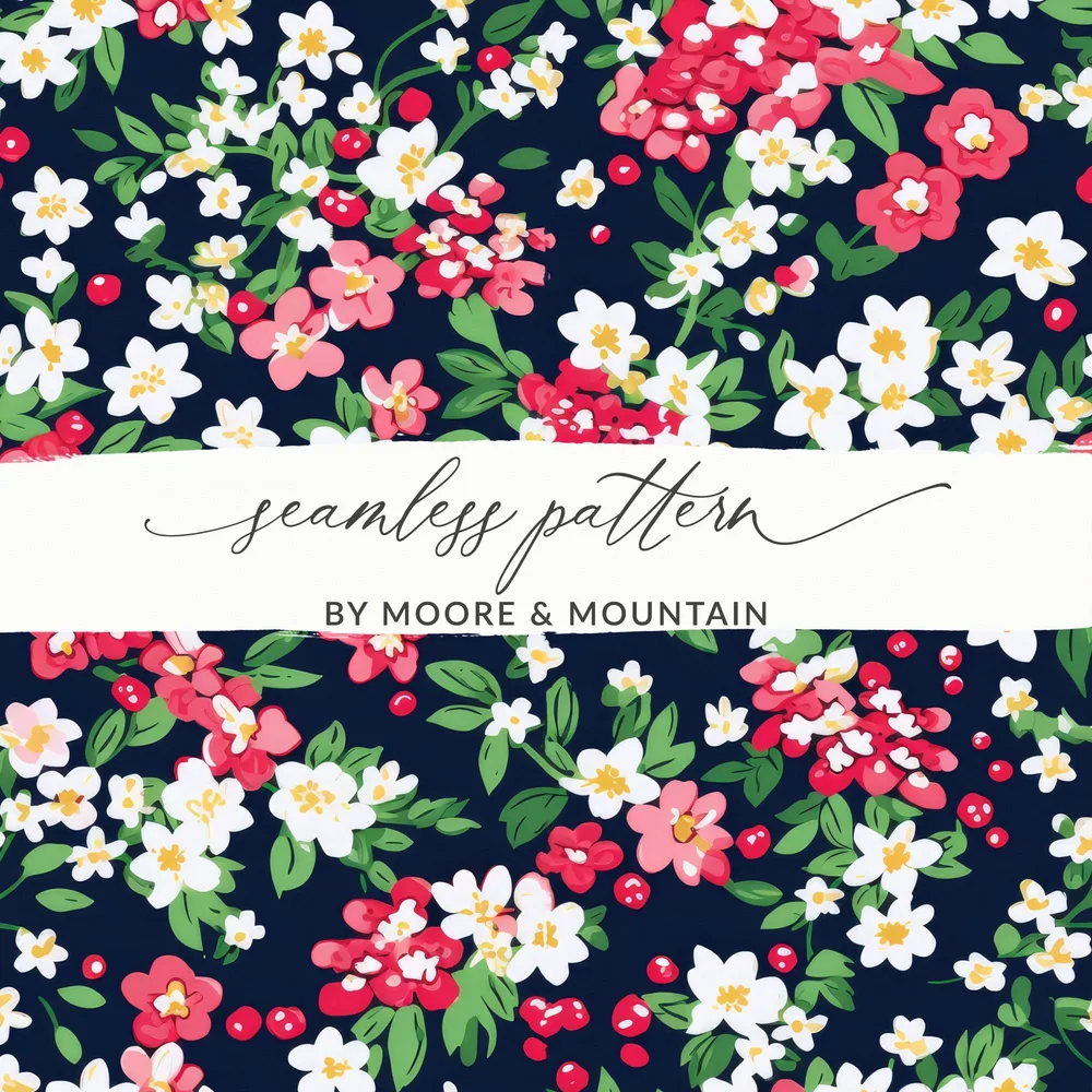 Vibrant Floral Seamless Pattern by Moore & Mountain