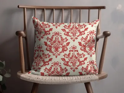 Red Floral Damask Vintage Pattern Design for Background Digital - Moore and Mountain