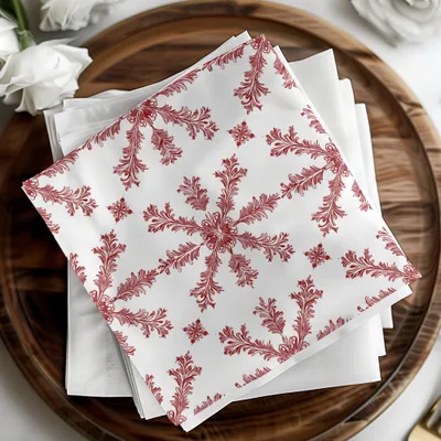 Red Floral Digital Paper, Seamless Pattern, Damask Digital Background, Scrapbook Paper, Printable Fabric Design, Digital Download - Moore and Mountain