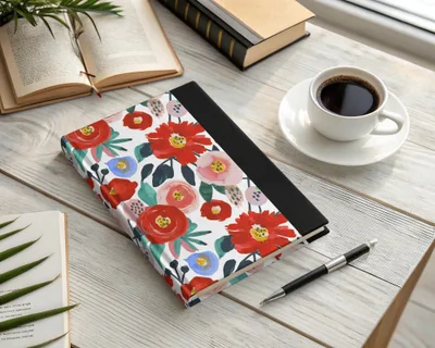 Modern Red Floral Seamless Pattern - Moore and Mountain