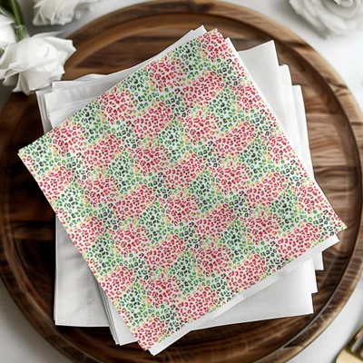 Red Green Leopard Spots Seamless Surface Pattern Design Digital Christmas Animal Print - Moore and Mountain
